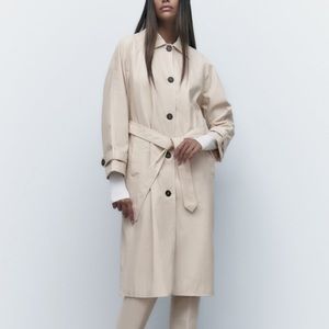 ZARA Faux Leather Trench Coat